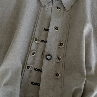 Landhaus Avustria Bavarian Keten Dokulu %80 Cotton Gömlek