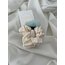 Hand Made Satin Touch Green Floral Toka