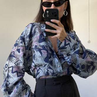 New Fast Germany %100 İpek (Taşlanmış) Maxi Kimono (Uzun) Gömlek
