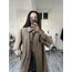 Del mod International Özel Nino Kumaş (Rüzgarlık Yağmurluk) Yaka Detaylı Trenchcoat