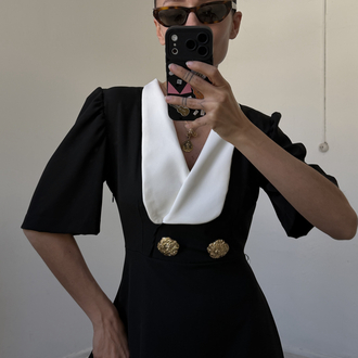 Maxi Yaka Fransız Re Edition Midi Elbise