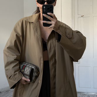 Novelti İtalyan 3 Mevsim Çıkarılabilir Kaşe Astar Detaylı Maxi Trenchcoat