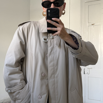 Alman Üretim İçi Dolgulu 3 Mevsim Maxi Trenchcoat