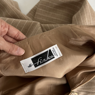 H. Fink %100 Yün Kaşe Astarlı Midi Premium Etek