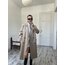 İngiliz Tam Kruvaze Yaka Maxi Boy Ceket