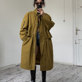 Alman Üretim Pelerin Detaylı Premium İçi Dokulu Trenchcoat