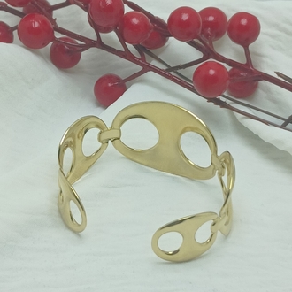 Çelik Gold Kelepçe Bileklik 