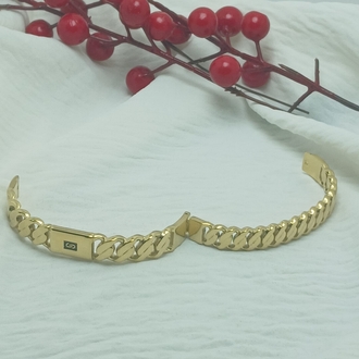 Çelik Gold Kelepçe Bileklik