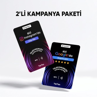 Google+Instagram NFC Kartvizit - Avantaj Paket (Cüzdan Boy)