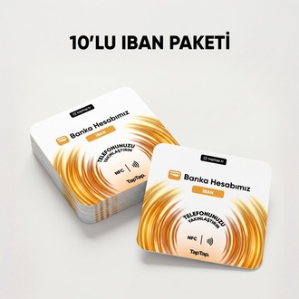 10'lu IBAN Nfc Kartı