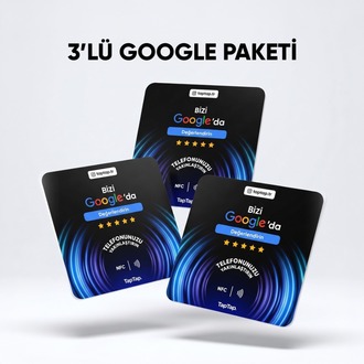 3'lü Google Nfc Yorum Kartı