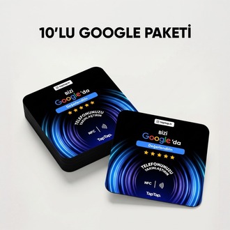 10'lu Google NFC Yorum Kartı