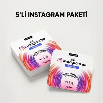 5'li Instagram NFC Kartı