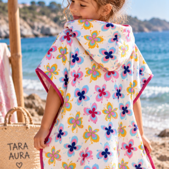 %100 Pamuk Renkli Oversize 3-8 Yaş Çocuk Pançosu
