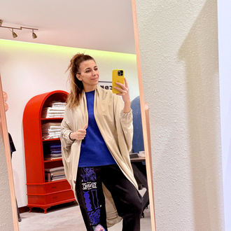 Bej- Oversize Modal Ceket