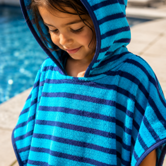 %100 Pamuk Renkli Oversize 3-8 Yaş Çocuk Pançosu