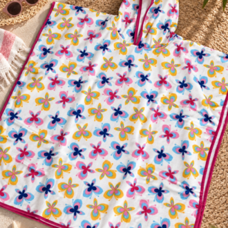 %100 Pamuk Renkli Oversize 3-8 Yaş Çocuk Pançosu