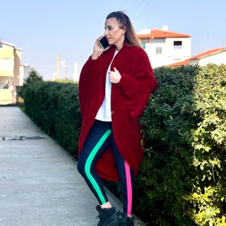 Oversize Bordo Giyilebilir Tv Battaniyesi ( Ön Sipariş )