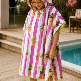 %100 Pamuk Renkli Oversize 3-8 Yaş Çocuk Pançosu