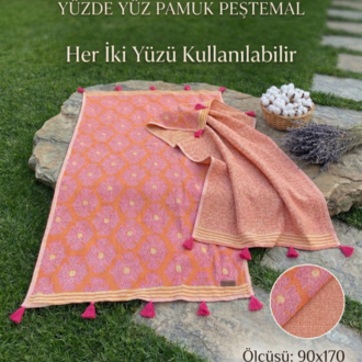 Sarı/Turuncu - Chanteur Jakarlı Peştemal