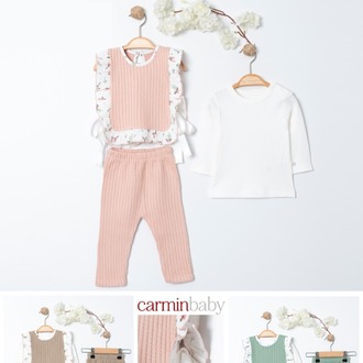 CARMİN BABY FIRFIRLI ÜÇLÜ TAKIM (6 AY)