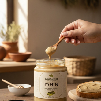 %100 Yerli Susamdan Taş Değirmen Tahini