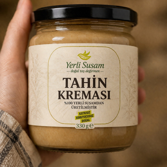 TAHİN KREMASI (yerli susam, katkı maddesi, koruyucu içermez)