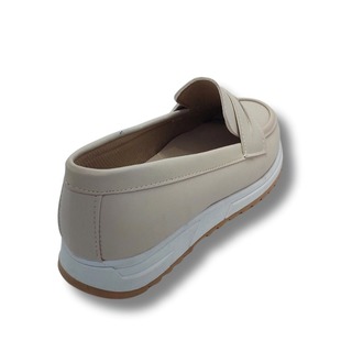 Kadın Rahat Comfort Taban Hafif Düz Topuklu Bağcıksız Loafer Babet Ayakkabı tarzklkrembabet1