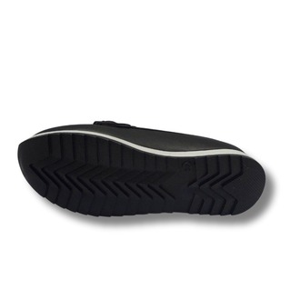Kadın Siyah Taşlı Tokalı Comfort Loafer Ayakkabı, Rahat Taban, Düz Kadın Babet Ayakkabı