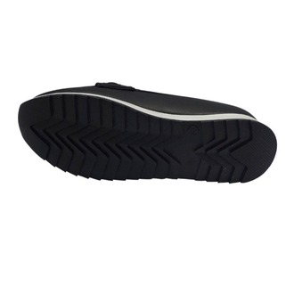 Kadın Siyah Taşlı Tokalı Comfort Loafer Ayakkabı, Rahat Taban, Düz Kadın Babet Ayakkabı