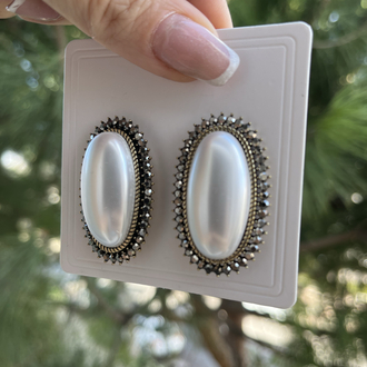 Oval inci küpe 