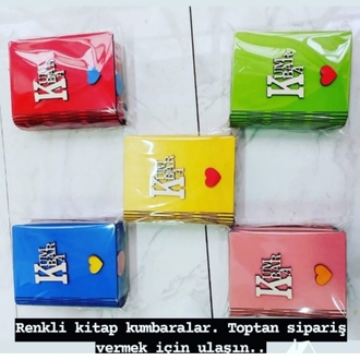 kitap kumbara - sarı renk