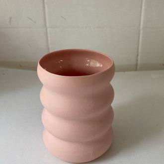 BUUG - Pembe Mat Porselen Bardak