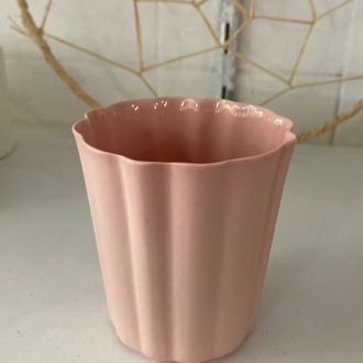 DAISY -  Pembe Mat Porselen Bardak