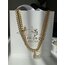Exclusive Chain x Rectangle Pearl Necklace