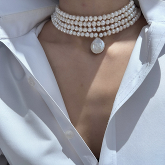Super Long Baroque Pearl Necklace 