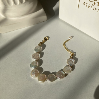 Hexagon Exlusive Pearl Bracelet