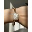 Thick Chain x Rectangle Keshi Pearl Bracelet No: 2