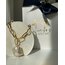 Thick Chain x Rectangle Keshi Pearl Bracelet