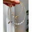 Labradorite Stone x Leaf Necklace