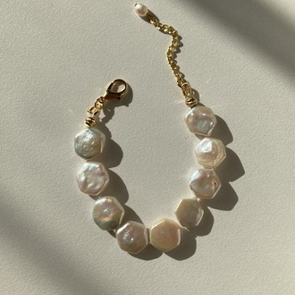 Hexagon Exlusive Pearl Bracelet