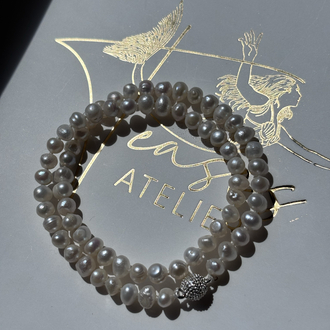 Hand-Knotted Pearl Necklace