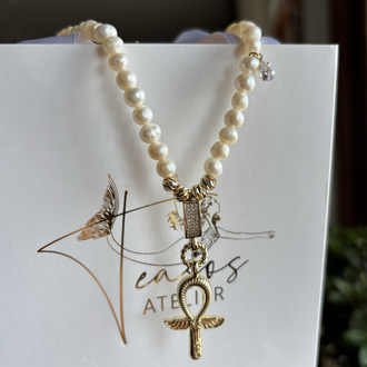 Ankh | Yaşam Anahtarı İnci Kolye