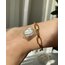 Thick Chain x Rectangle Keshi Pearl Bracelet