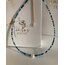 Blue Facet Agate x Pearl Necklace