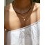 Oval Chain x Pearl Necklace