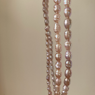 Cotton Candy Purple Pearl Necklace