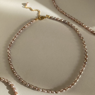 Cotton Candy Purple Pearl Necklace
