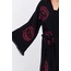 Red Eye Pamuklu Müslin Kimono Siyah