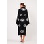 Eye Siyah Pamuklu Müslin Kimono